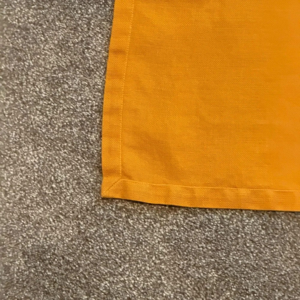 Orange Vintage Rectangular Tablecloth with Geometric Center Border Pattern 64x42